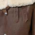 Button-Up Sheepskin Trench Coat | Style #6110