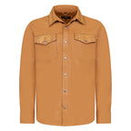 Leather shirt with alligator trimming # 700