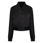 Ladies cropped leather jacket | Style # 1018