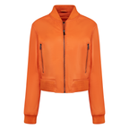 Ladies cropped leather jacket | Style # 1018