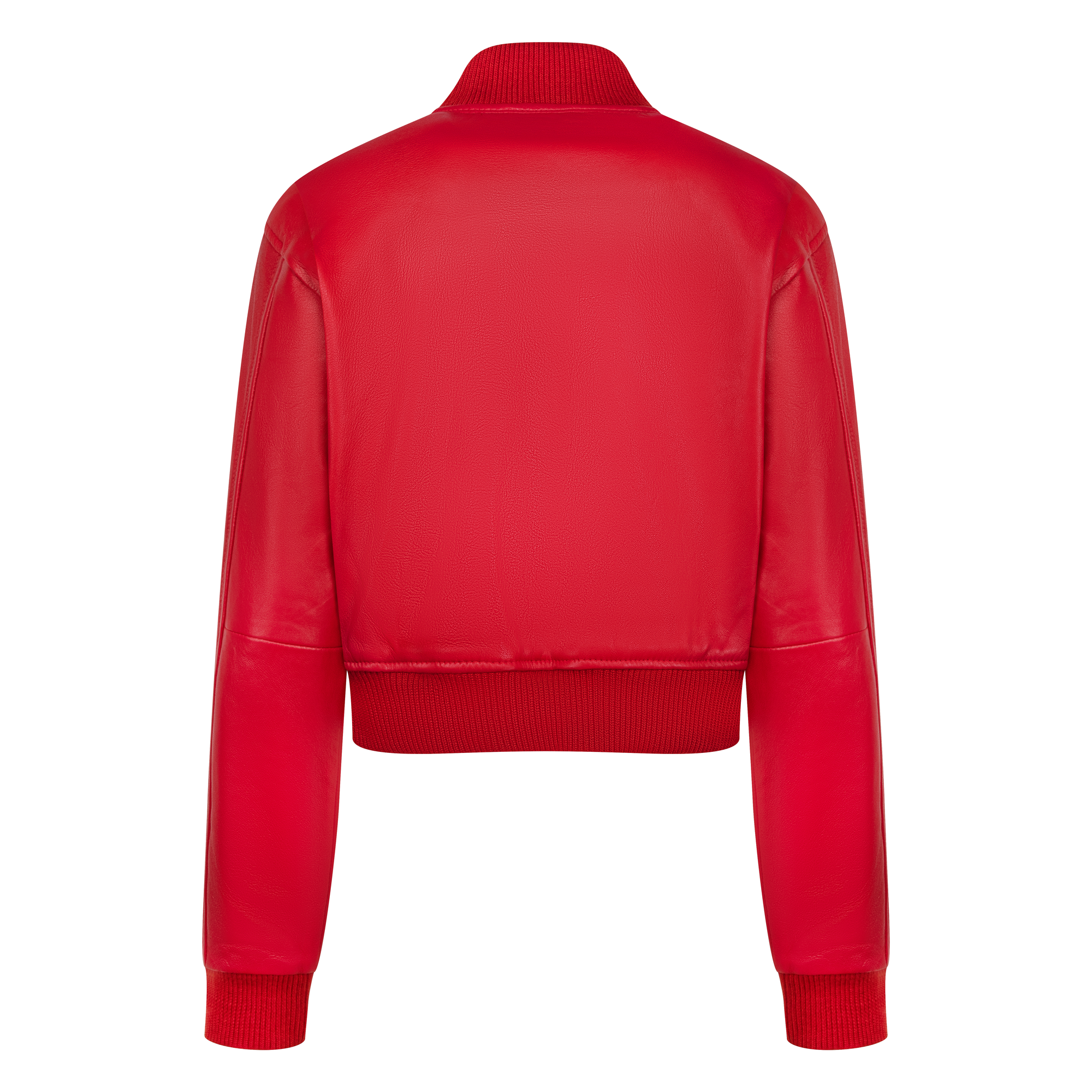 Ladies cropped leather jacket Style # 1018