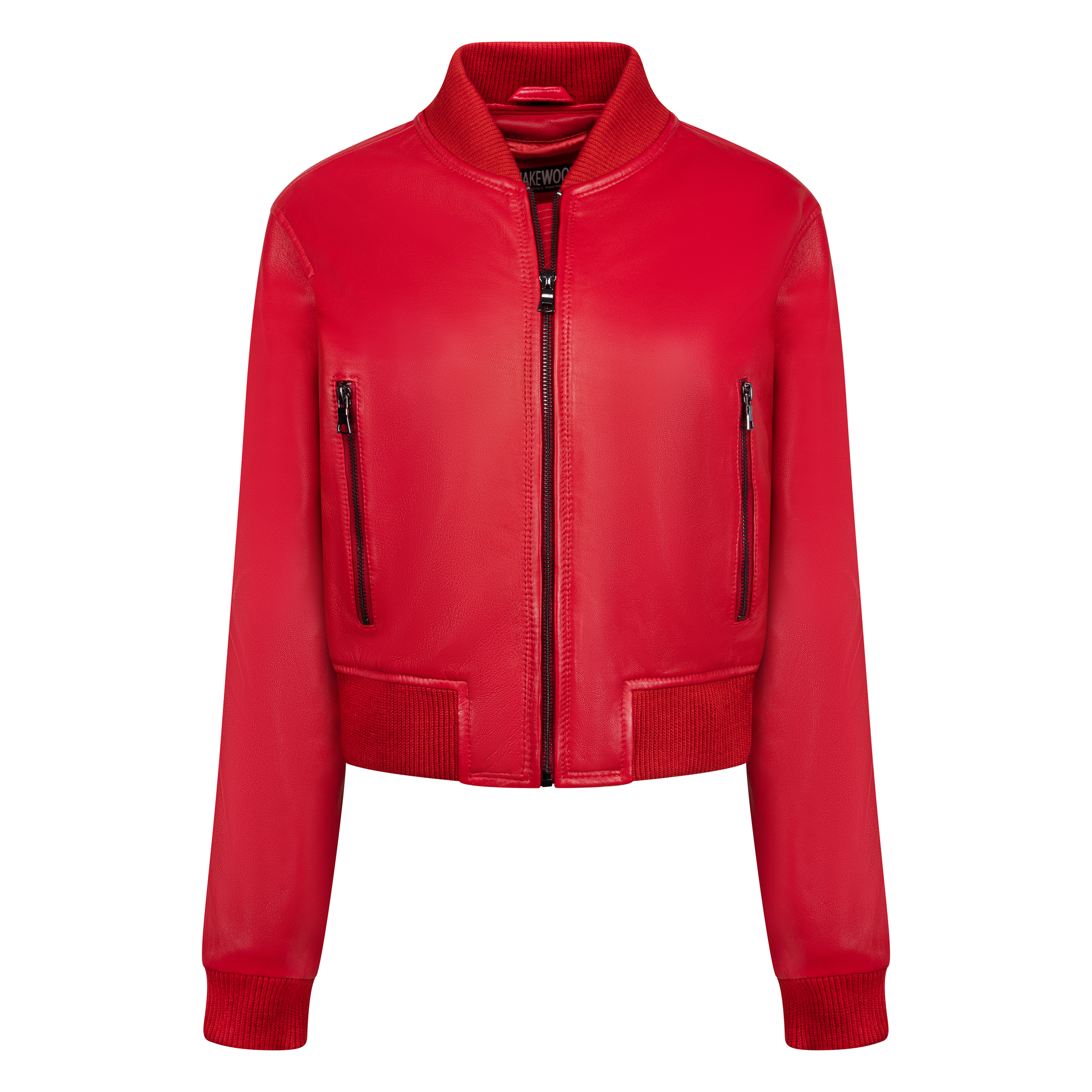 Ladies cropped leather jacket Style # 1018