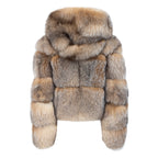Ladies cropped fox fur jacket | Style #1098