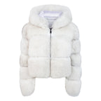 Ladies cropped fox fur jacket | Style #1098