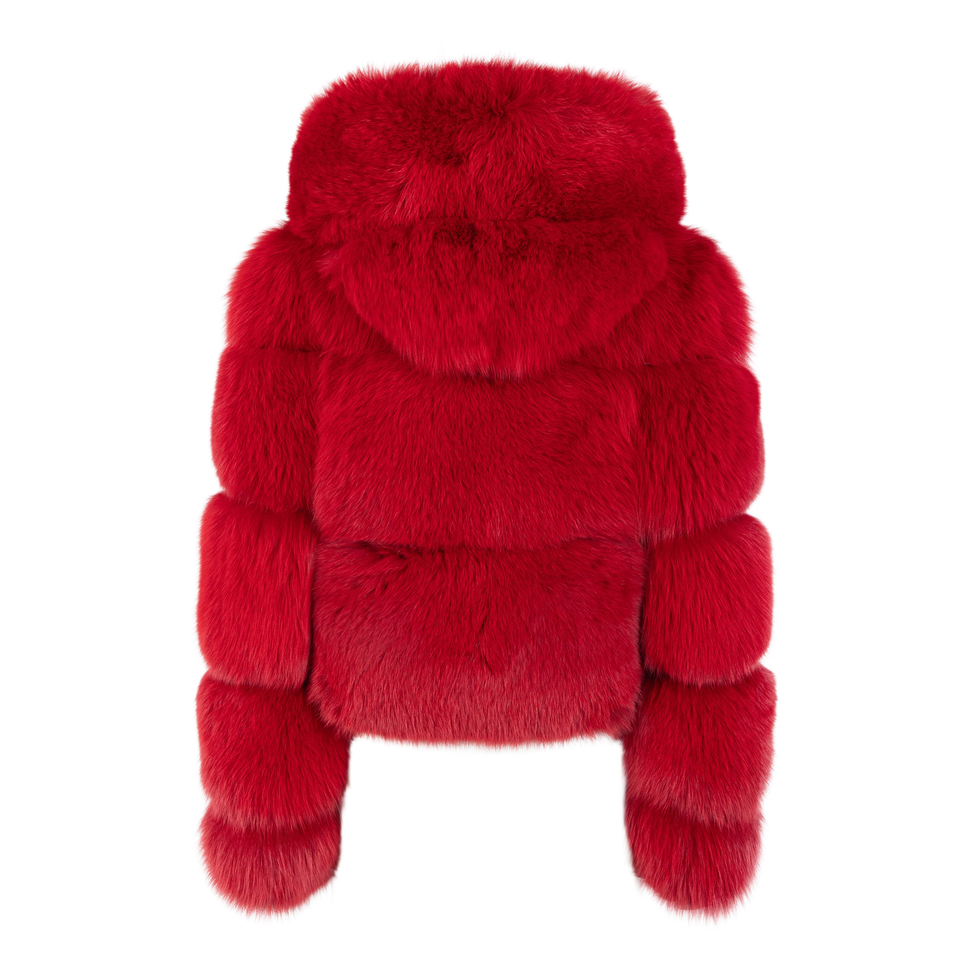 Ladies cropped fox fur jacket #1098