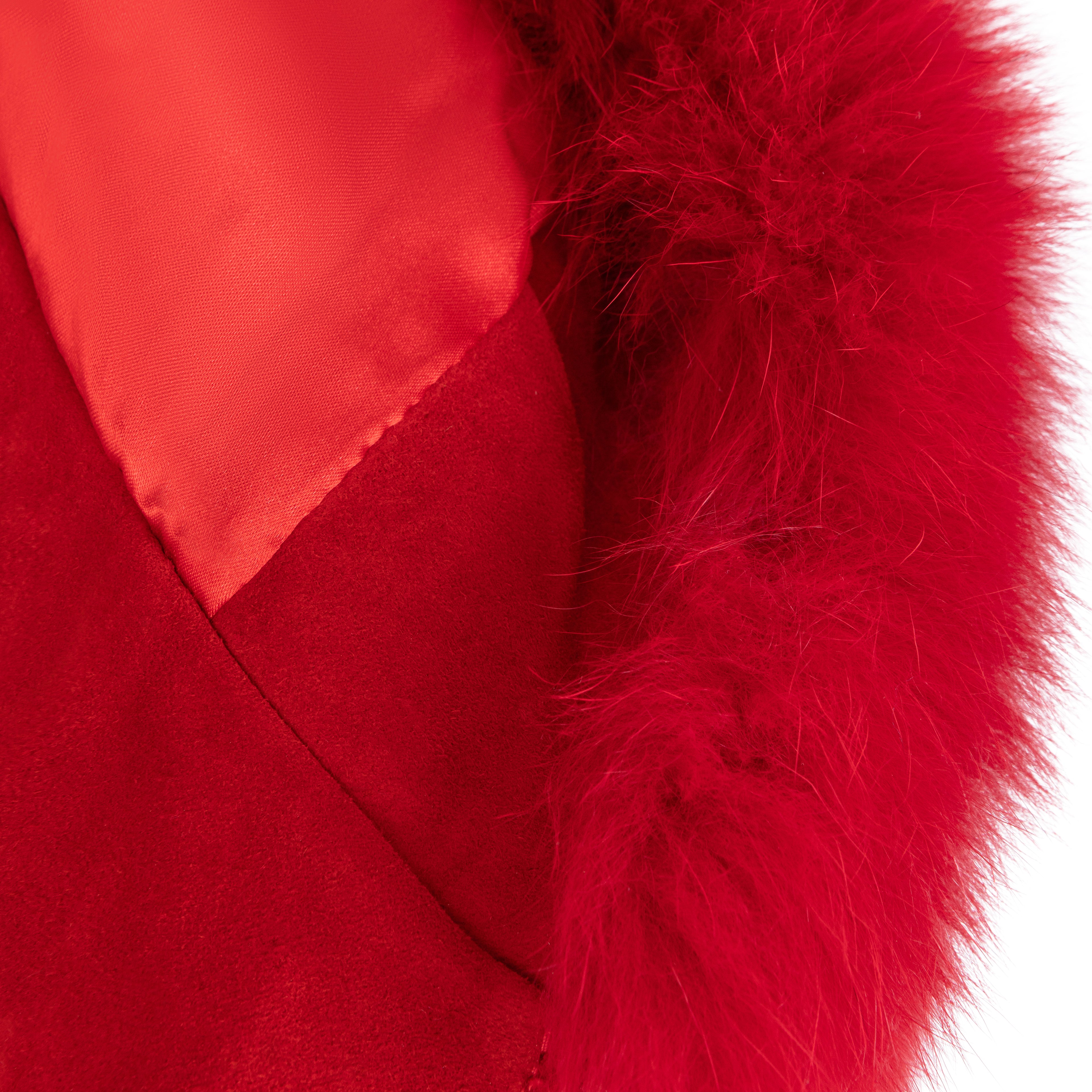 Ladies cropped fox fur jacket #1098