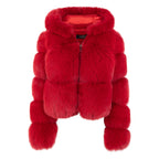Ladies cropped fox fur jacket | Style #1098