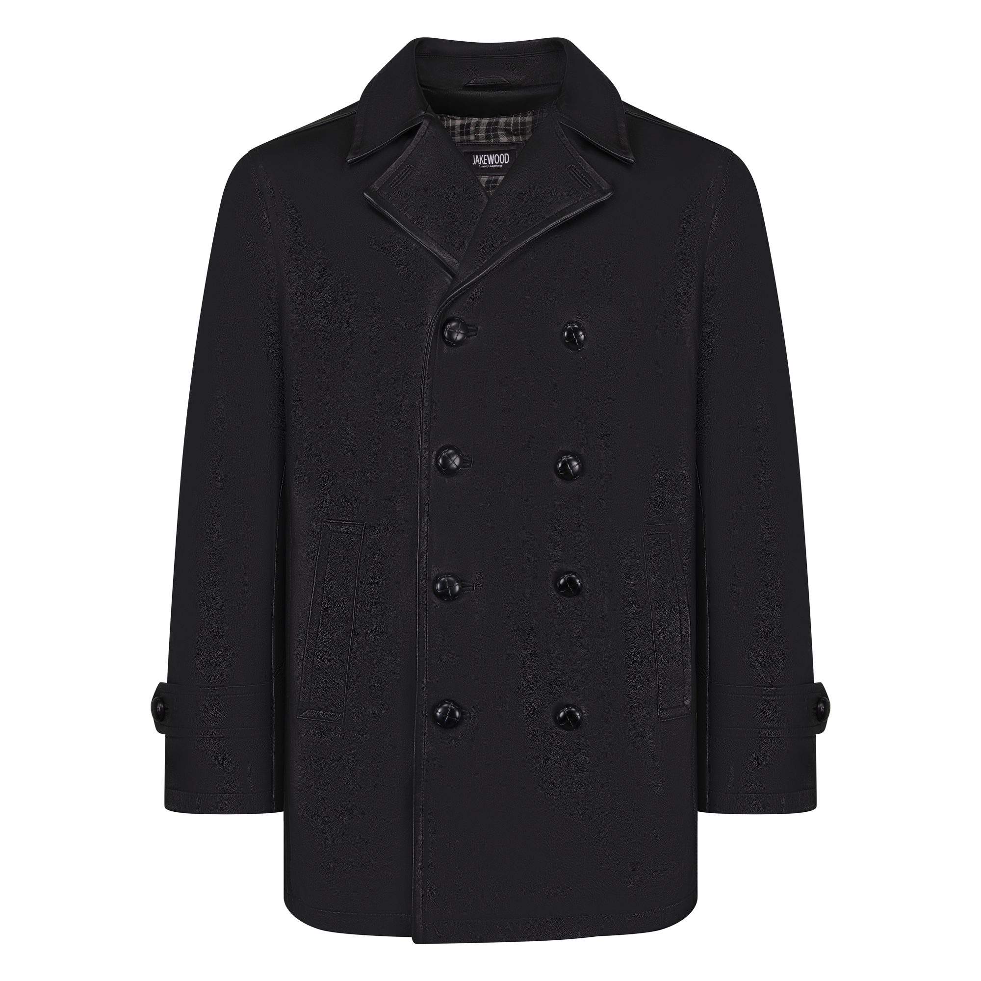 Men's Genuine Lambskin Leather Trench Coat Style #2092