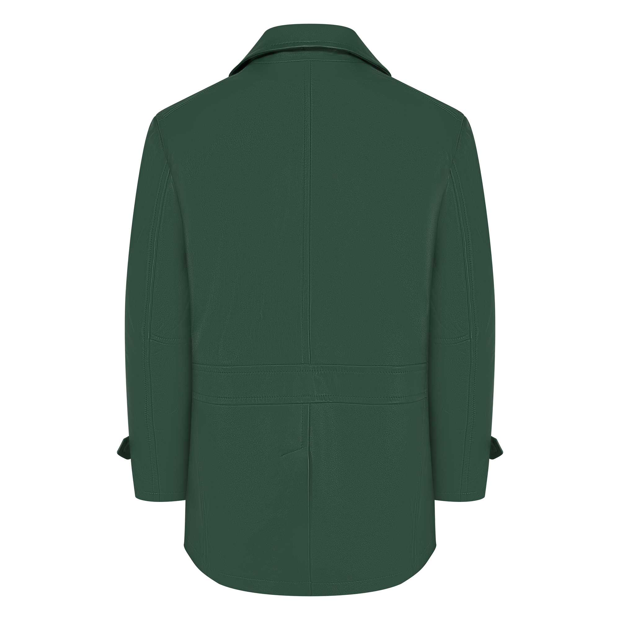 Men's Genuine Lambskin Leather Trench Coat Style #2092