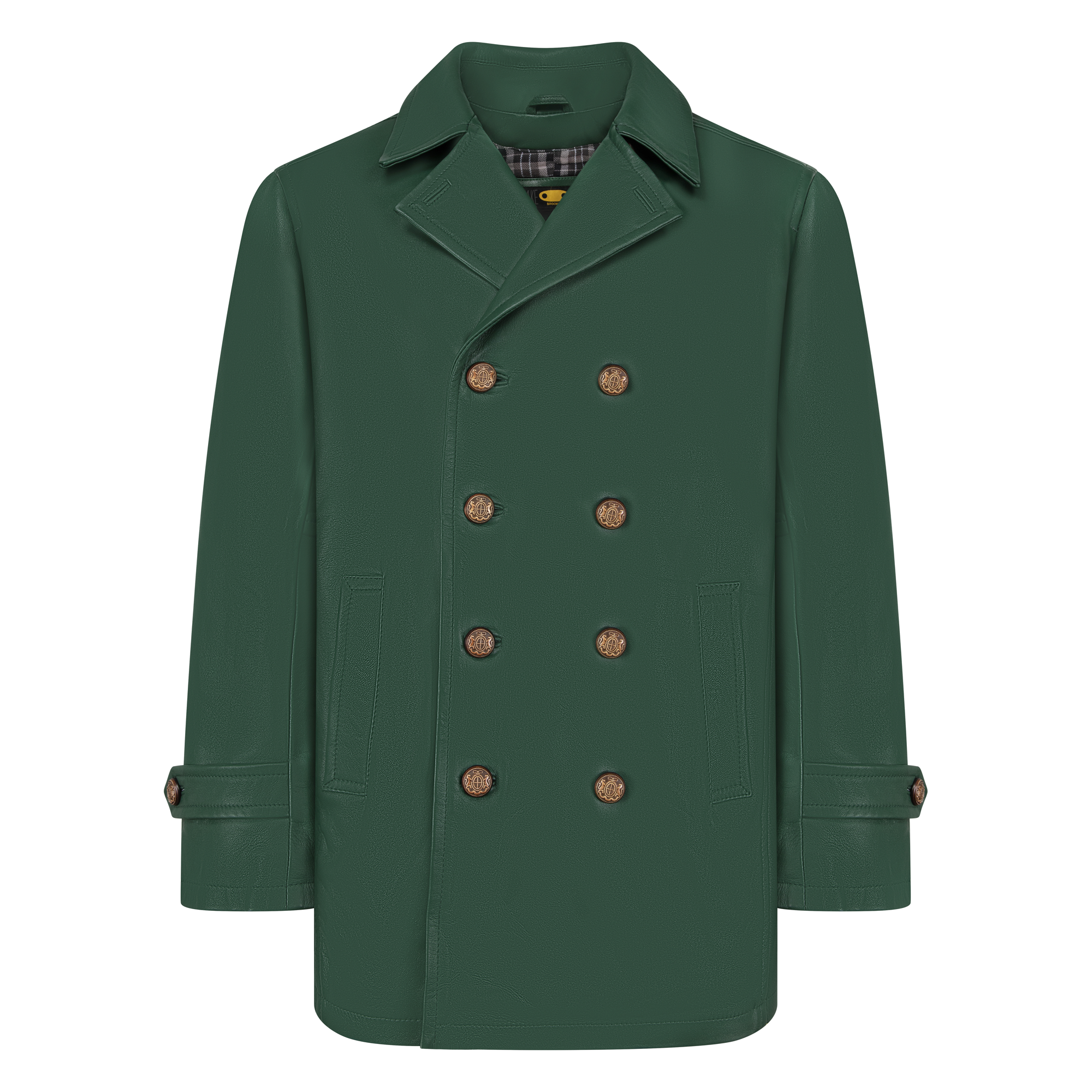 Men's Genuine Lambskin Leather Trench Coat Style #2092