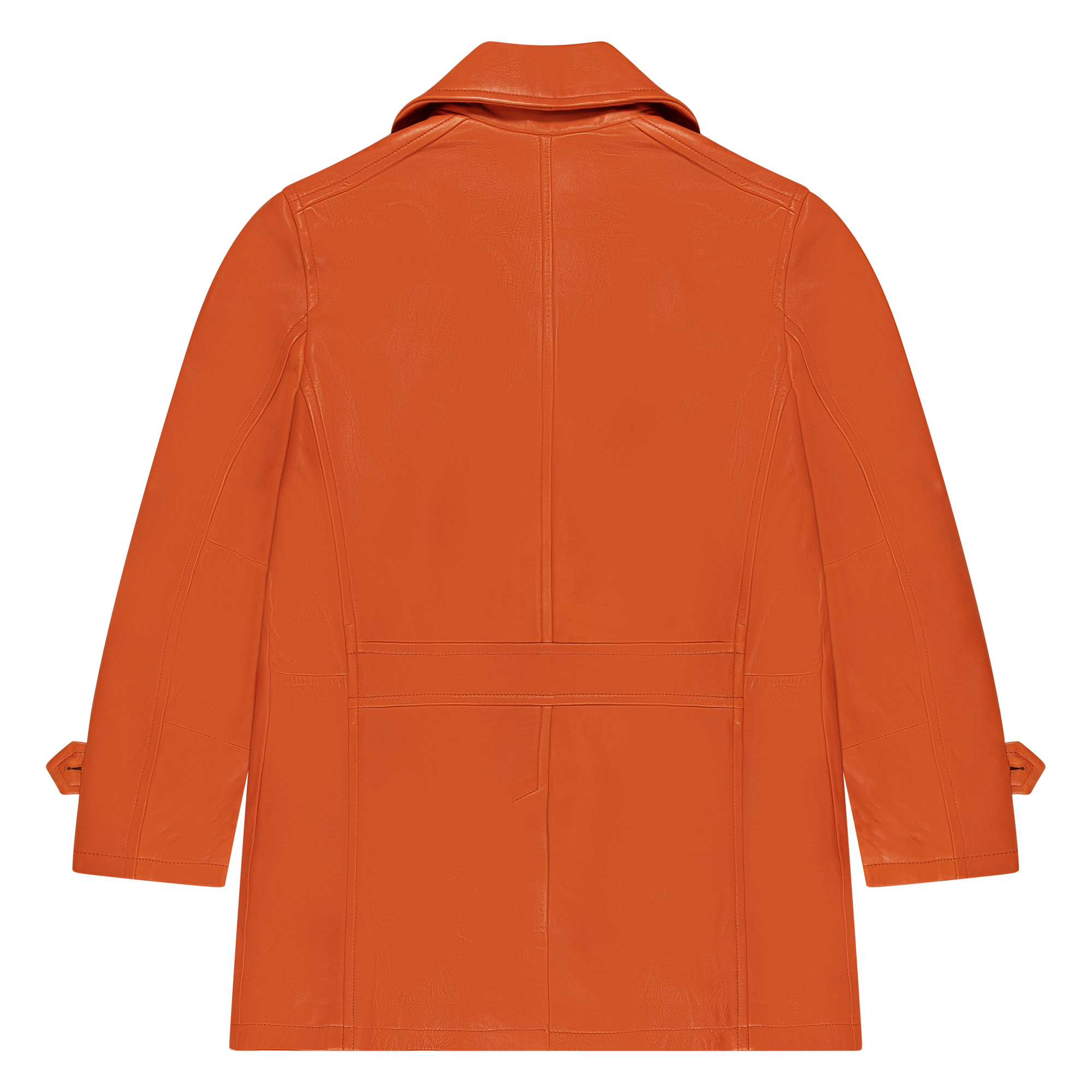 Men's Genuine Lambskin Leather Trench Coat Style #2092