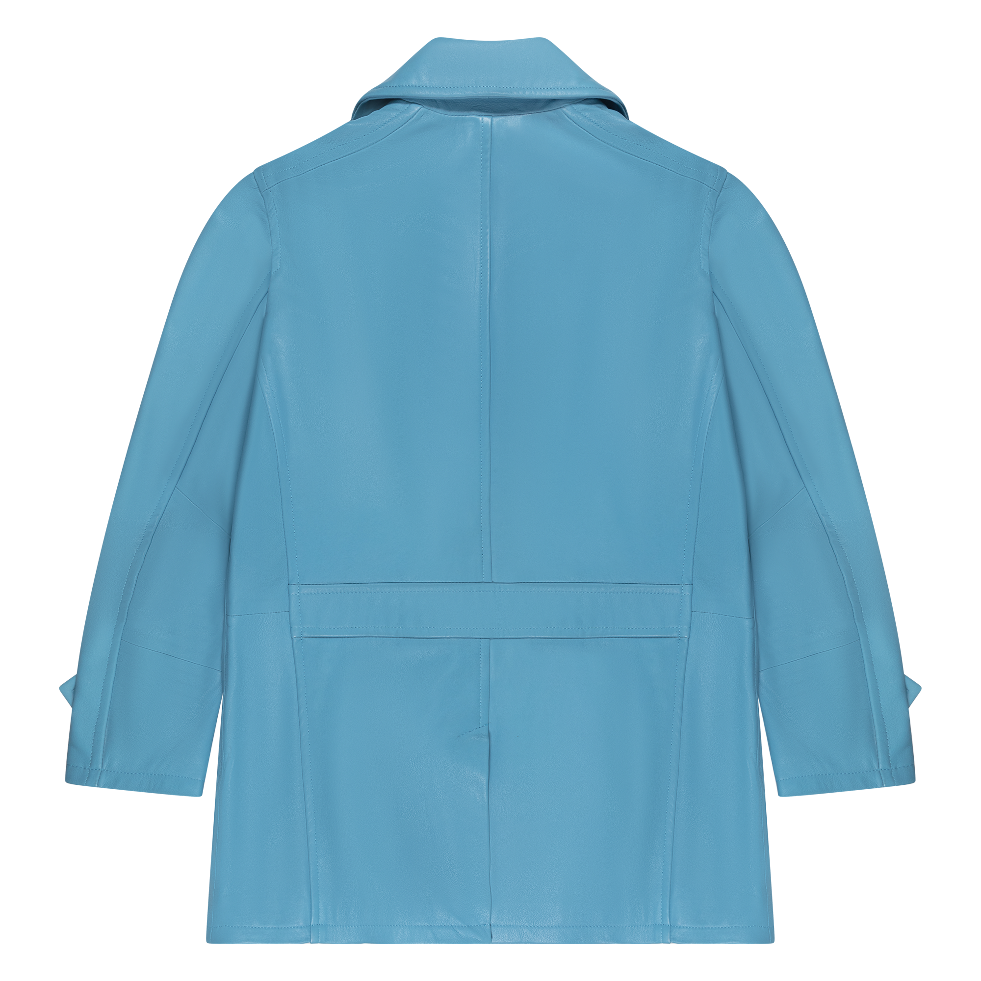 Men's Genuine Lambskin Leather Trench Coat Style #2092