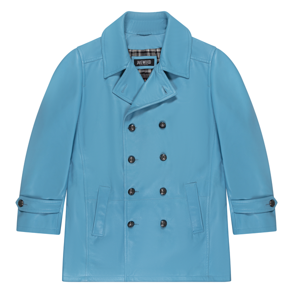 Men's Genuine Lambskin Leather Trench Coat Style #2092