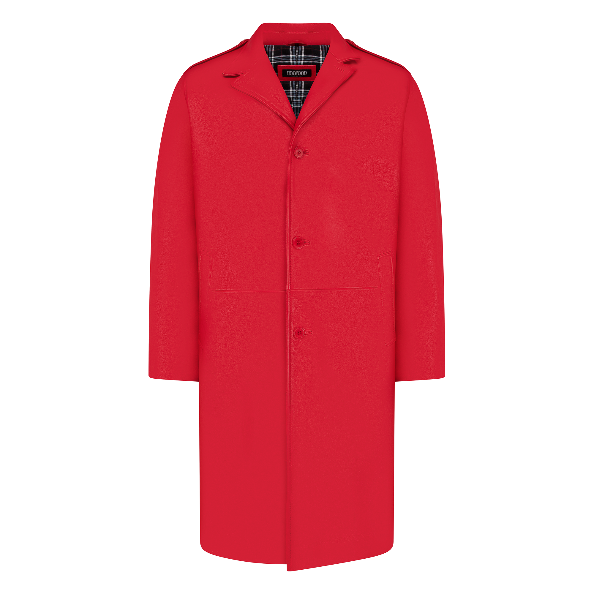 7/8 Men`s single breast leather coat Style #3200