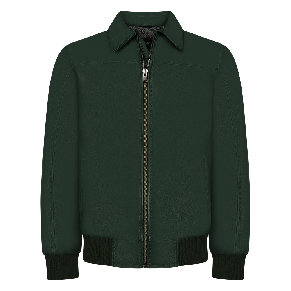 Leather Bomber Jacket Style #2066