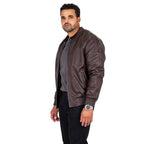 Genuine Lambskin Leather Baseball Varsity Jacket | Style #1051 (21 colors)