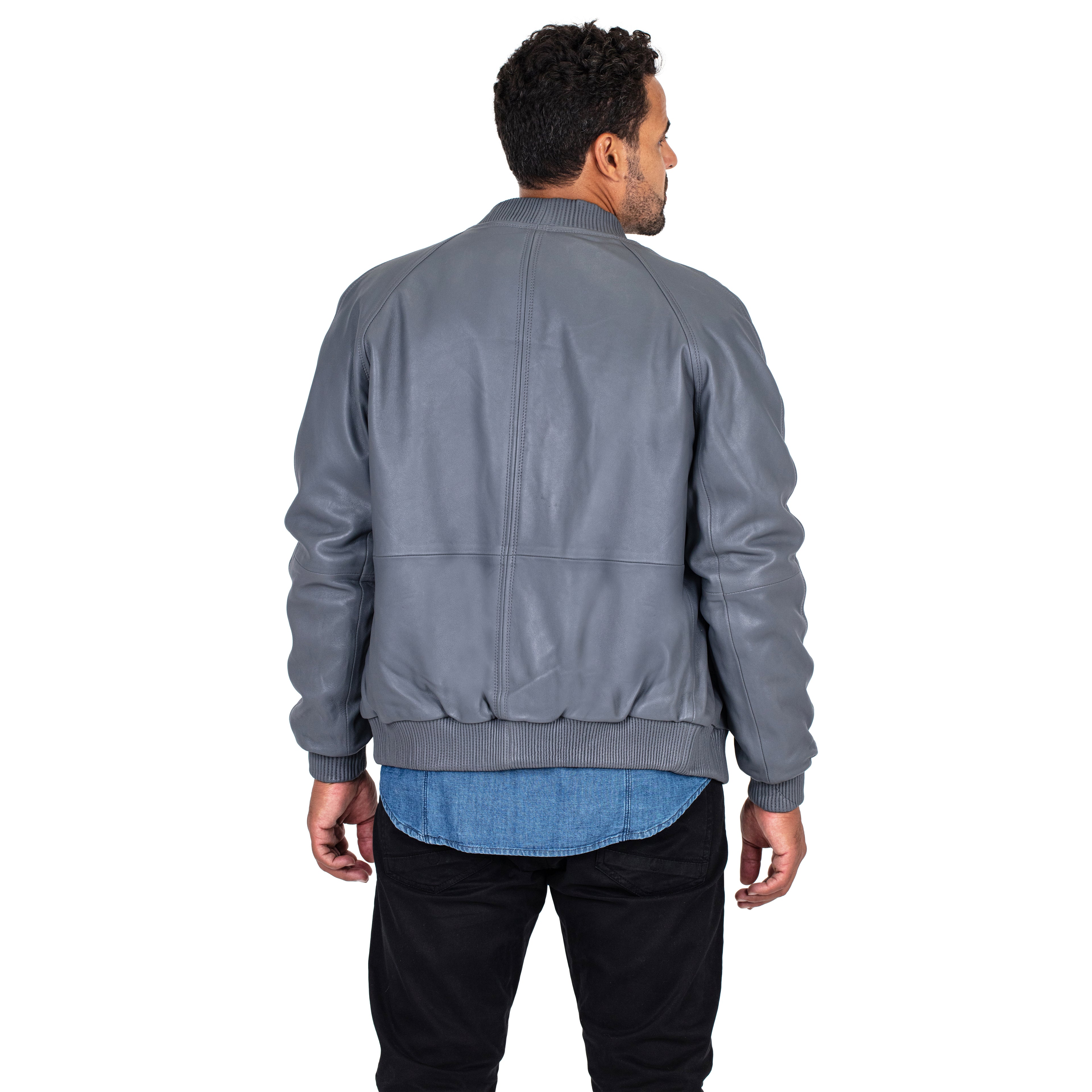 Genuine Lambskin Leather Baseball Varsity Jacket Style #1051 (Part 1 of colors)