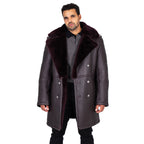 Shearling Sheepskin Button Open Trench Coat | Style #5000