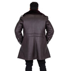 Shearling Sheepskin Button Open Trench Coat | Style #5000