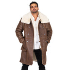 Button-Up Sheepskin Trench Coat | Style #6110