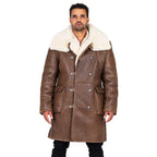 Button-Up Sheepskin Trench Coat | Style #6110