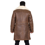 Warm Winter Button-Up Sheepskin Trench Coat Style #6110