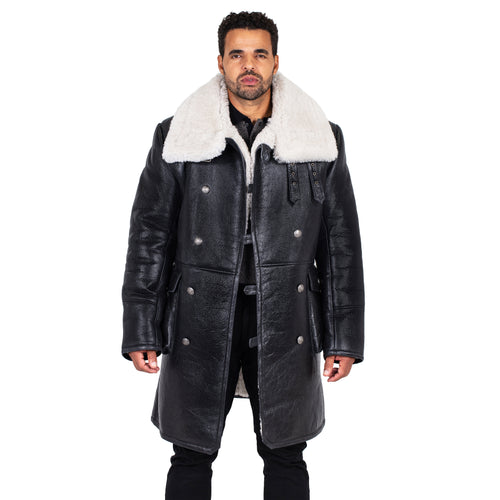 Button-Up Sheepskin Trench Coat | Style #6110
