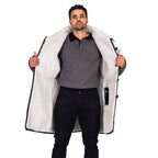 Button-Up Sheepskin Trench Coat | Style #6110