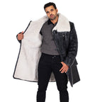 Button-Up Sheepskin Trench Coat | Style #6110