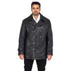 Men's Genuine Lambskin Leather Trench Coat | Style #2092