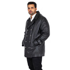 Men's Genuine Lambskin Leather Trench Coat | Style #2092