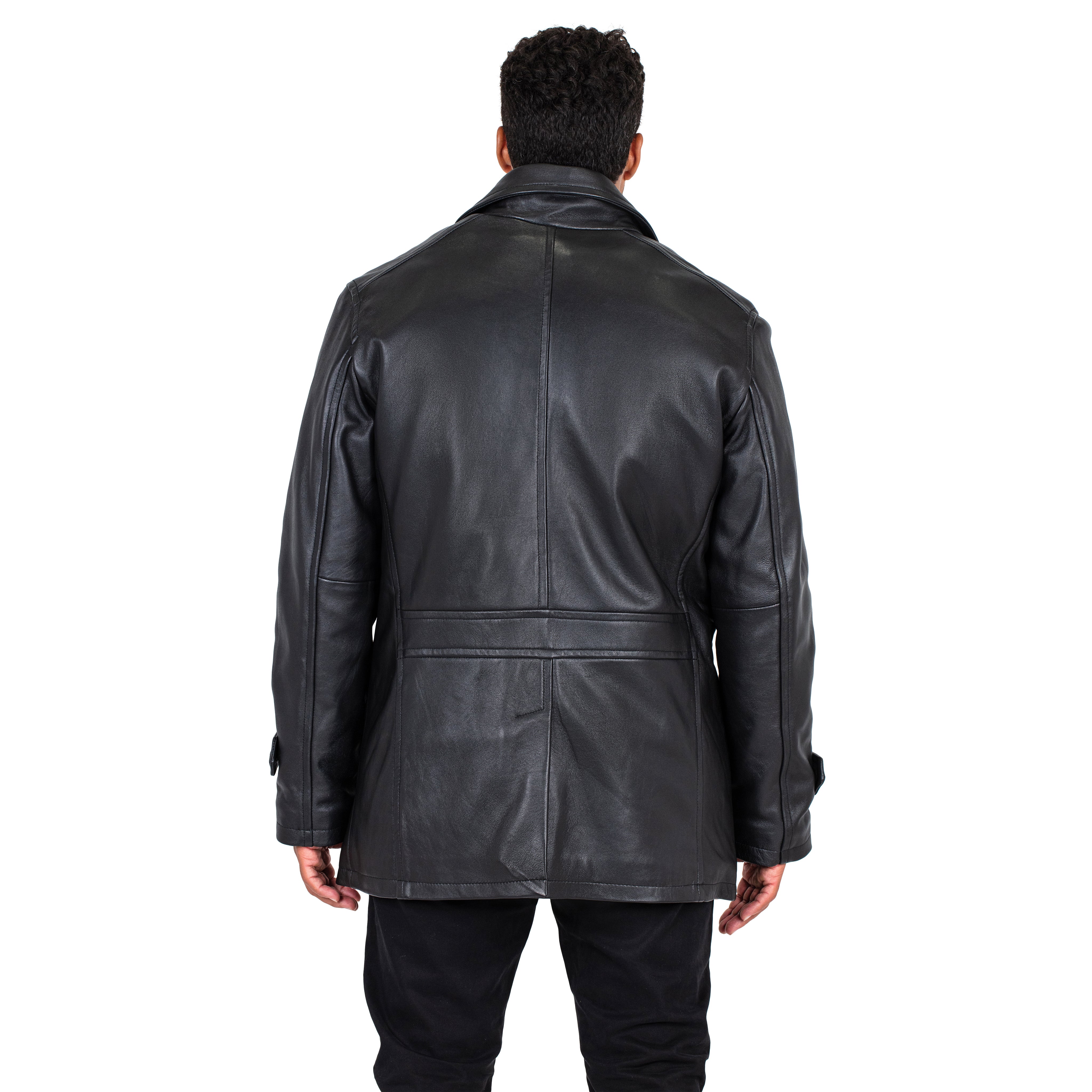Men's Genuine Lambskin Leather Trench Coat Style #2092 – Jakewood