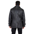 Men's Genuine Lambskin Leather Trench Coat | Style #2092