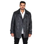 Men's Genuine Lambskin Leather Trench Coat | Style #2092