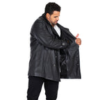 Men's Genuine Lambskin Leather Trench Coat | Style #2092