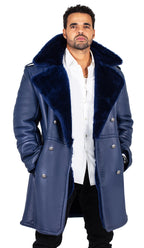Shearling Sheepskin Button Open Trench Coat | Style #5000