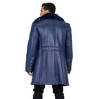 Shearling Sheepskin Button Open Trench Coat | Style #5000