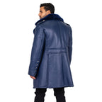 Shearling Sheepskin Button Open Trench Coat | Style #5000