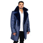 Shearling Sheepskin Button Open Trench Coat | Style #5000