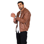 Genuine Lambskin Leather Baseball Varsity Jacket | Style #1051 (21 colors)