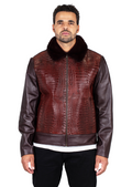 Men’s Alligator Jacket with Pony Fur Sleeves #7510