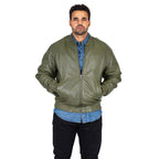 Genuine Lambskin Leather Baseball Varsity Jacket | Style #1051 (21 colors)