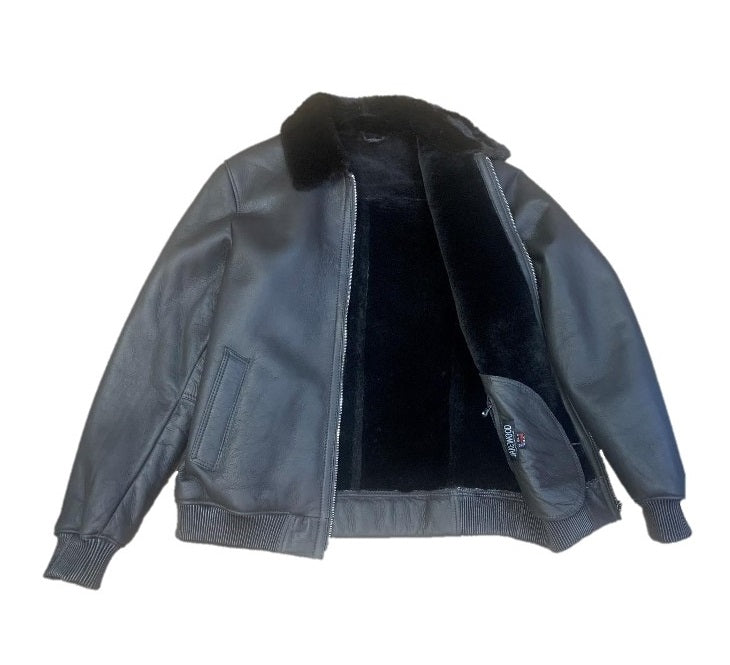 Sheepskin Jacket with Mink Collar Style # 5200