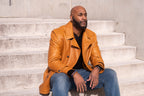 Men's Genuine Lambskin Leather Trench Coat | Style #2092