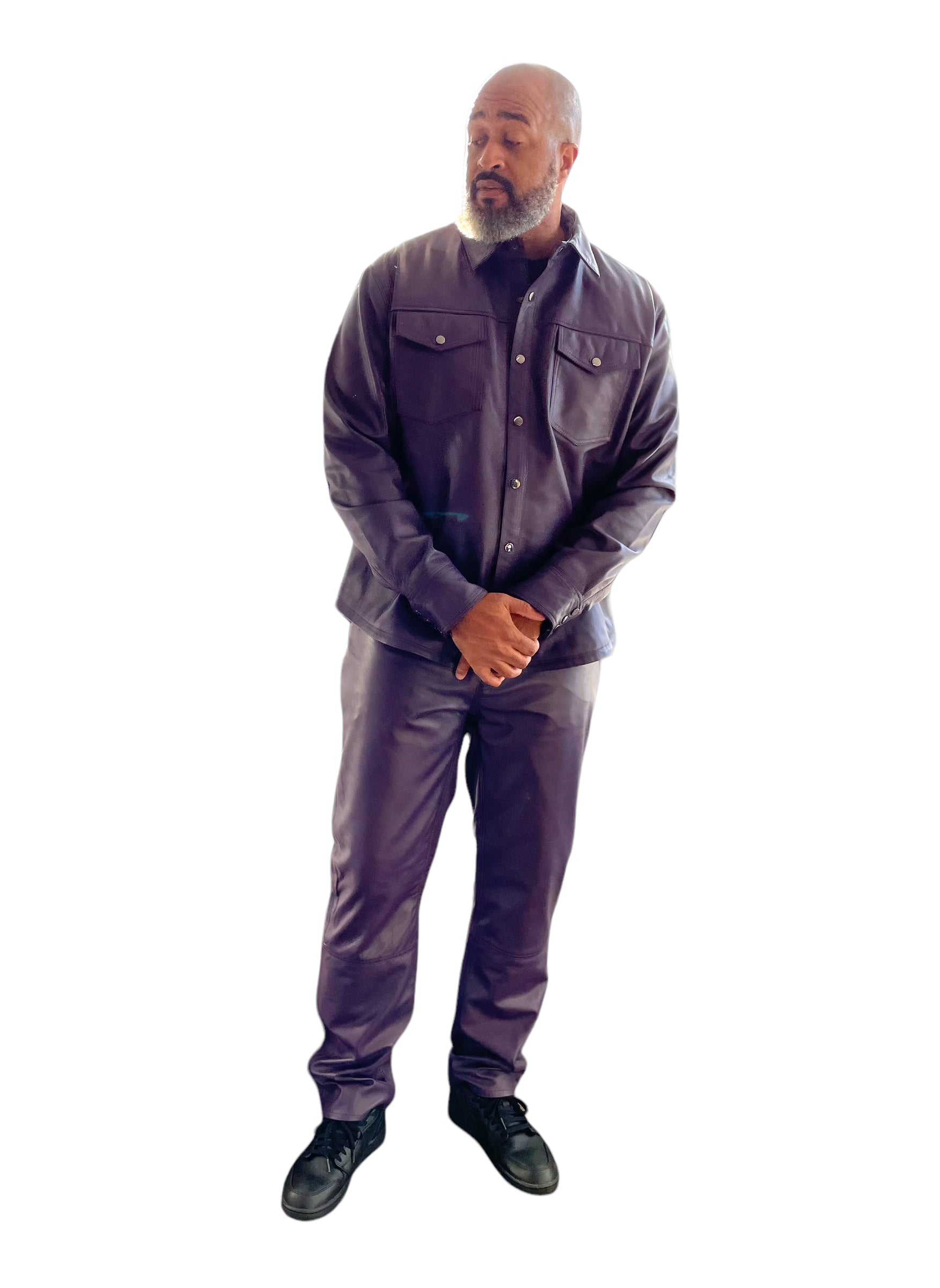 Leather pants jean style #123