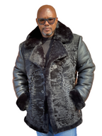 Sheepskin jacket with Persian lamb front  Style #7210