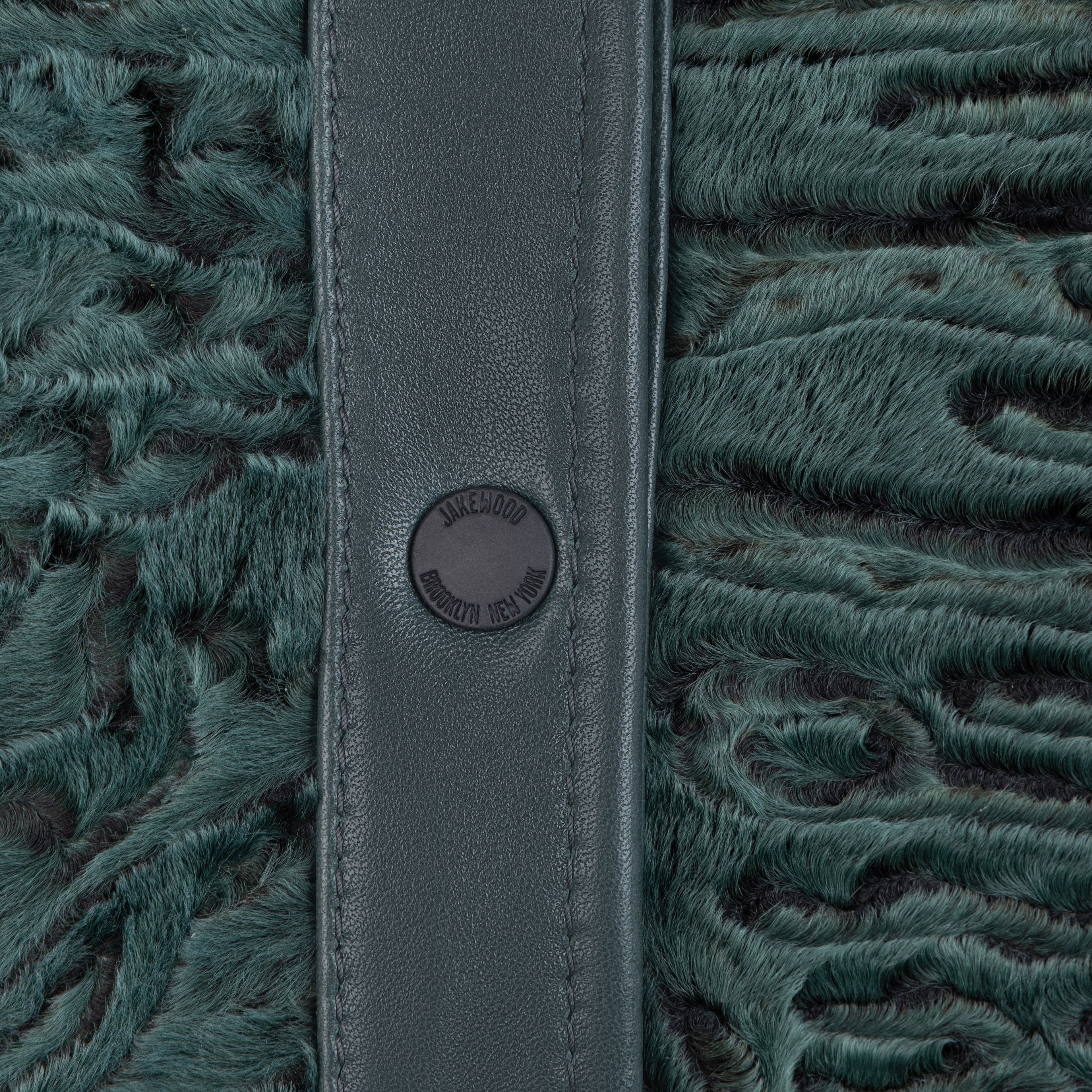 Ladies Baseball Jacket with With Persian Lamb Full Front #1043