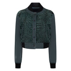 Ladies Baseball Jacket with With Persian Lamb Full Front #1043