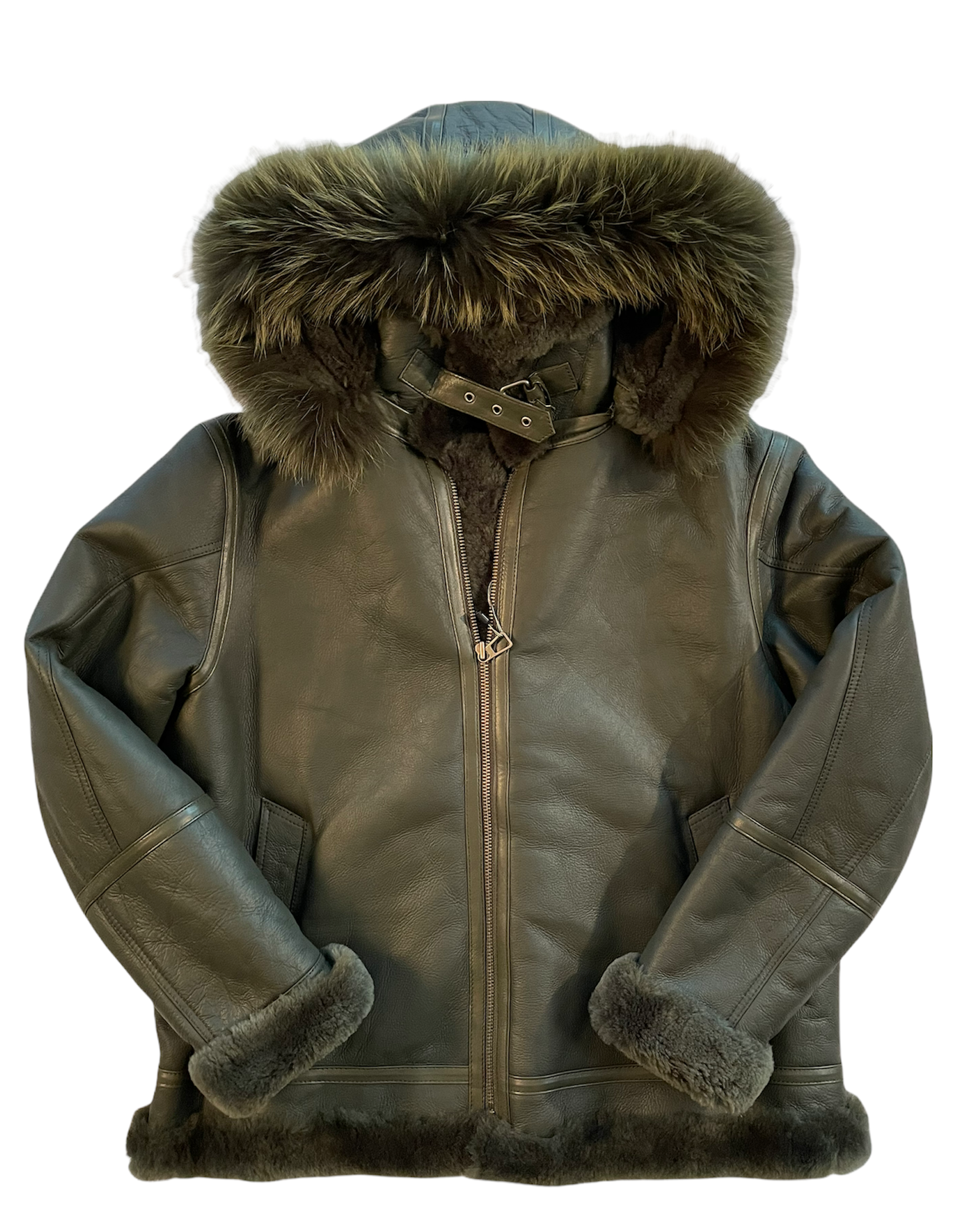 Shearling_Sheepskin_Aviator_Jacket_Olive green