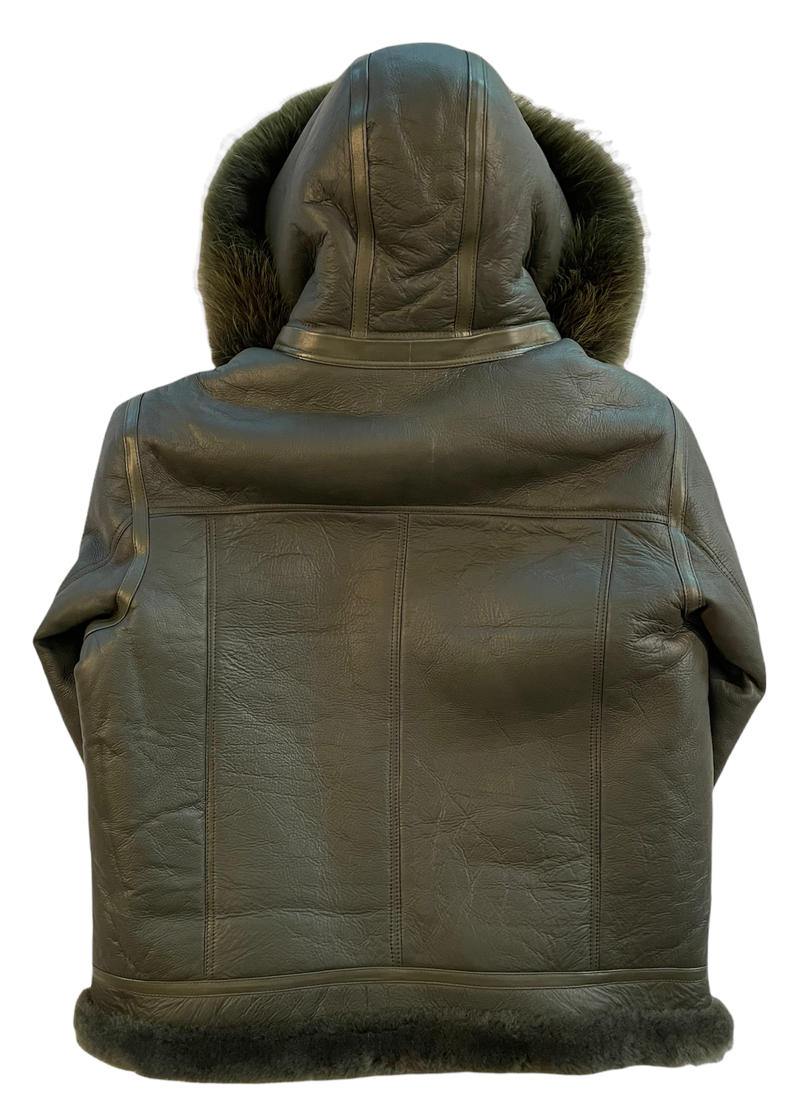 Shearling_Sheepskin_Aviator_Jacket_Olive green 2